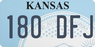 KS license plate 180DFJ