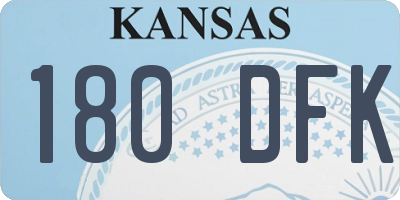 KS license plate 180DFK