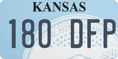 KS license plate 180DFP