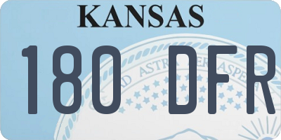 KS license plate 180DFR