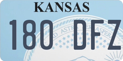 KS license plate 180DFZ