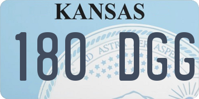 KS license plate 180DGG