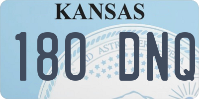 KS license plate 180DNQ