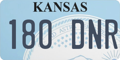 KS license plate 180DNR