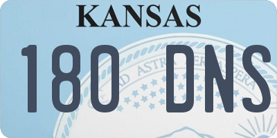 KS license plate 180DNS