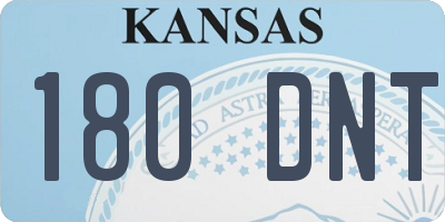 KS license plate 180DNT