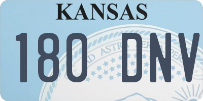 KS license plate 180DNV