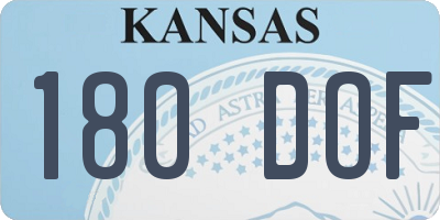 KS license plate 180DOF
