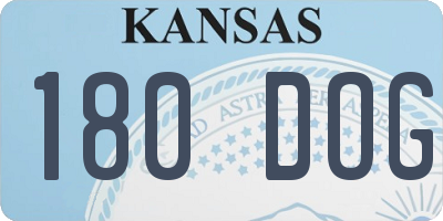 KS license plate 180DOG