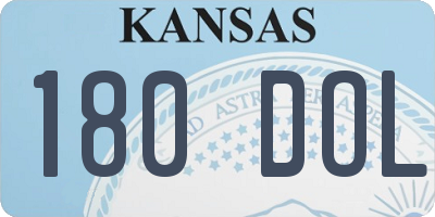 KS license plate 180DOL