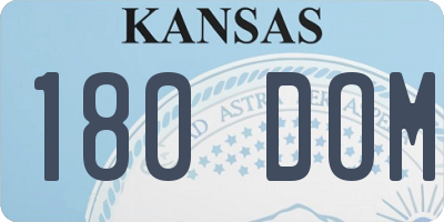 KS license plate 180DOM
