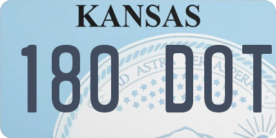 KS license plate 180DOT
