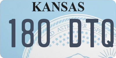KS license plate 180DTQ