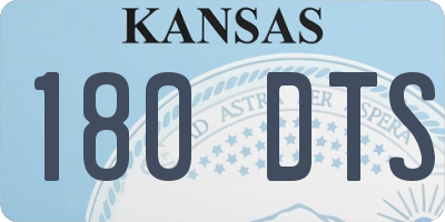 KS license plate 180DTS