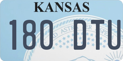 KS license plate 180DTU