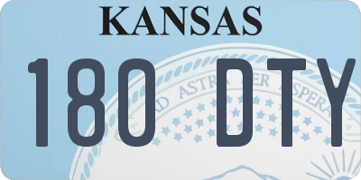 KS license plate 180DTY