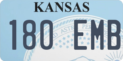 KS license plate 180EMB