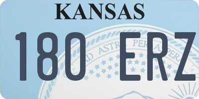 KS license plate 180ERZ
