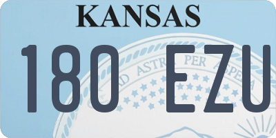 KS license plate 180EZU
