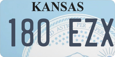 KS license plate 180EZX