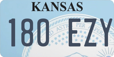 KS license plate 180EZY