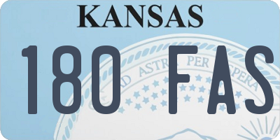 KS license plate 180FAS