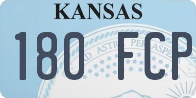 KS license plate 180FCP