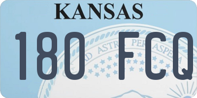 KS license plate 180FCQ
