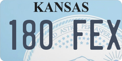 KS license plate 180FEX