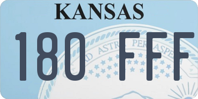KS license plate 180FFF