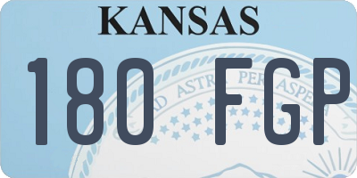 KS license plate 180FGP
