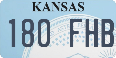 KS license plate 180FHB