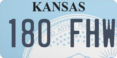 KS license plate 180FHW