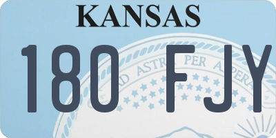 KS license plate 180FJY