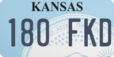 KS license plate 180FKD