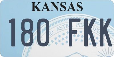 KS license plate 180FKK