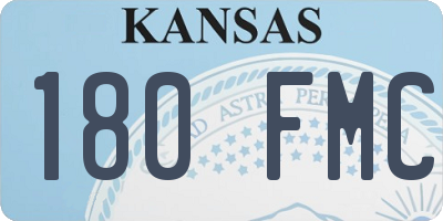 KS license plate 180FMC