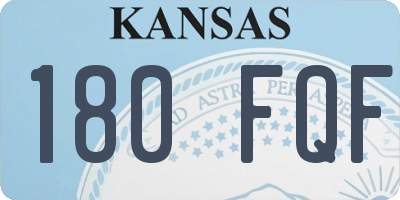 KS license plate 180FQF