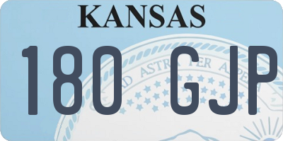 KS license plate 180GJP