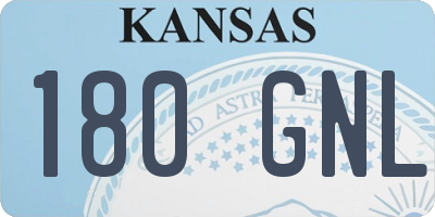 KS license plate 180GNL