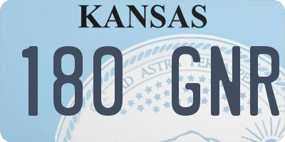 KS license plate 180GNR