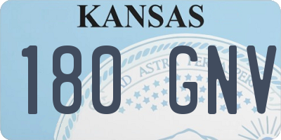 KS license plate 180GNV