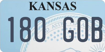 KS license plate 180GOB