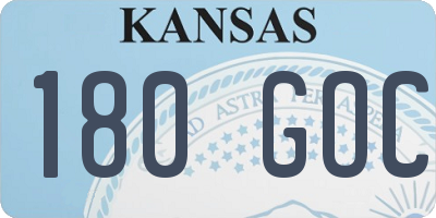 KS license plate 180GOC