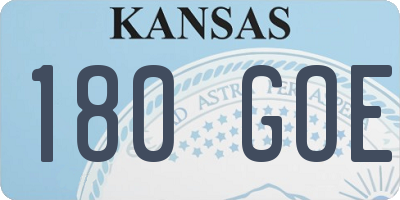 KS license plate 180GOE