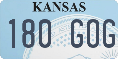 KS license plate 180GOG