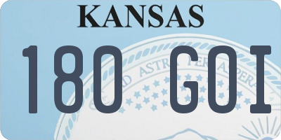 KS license plate 180GOI