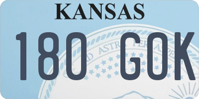 KS license plate 180GOK