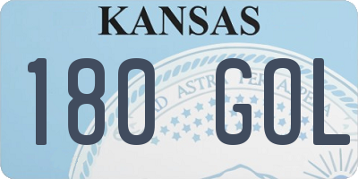 KS license plate 180GOL