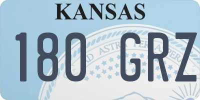 KS license plate 180GRZ